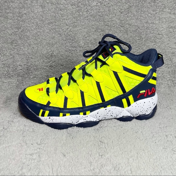 Fila Other - Fila Stackhouse-Spaghetti Basketball Shoes Men’s 8.5 Safety Yellow/Navy/White.